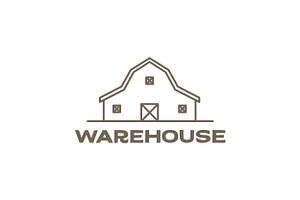 Simple Old Warehouse Wood Logo