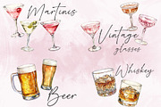 Cocktail & Drinks Watercolor Clipart, a Decorative Illustration by Honey Island Studio (Thumbnail 4 of 4)