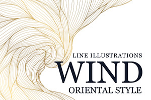 WIND Line Oriental Illustrations
