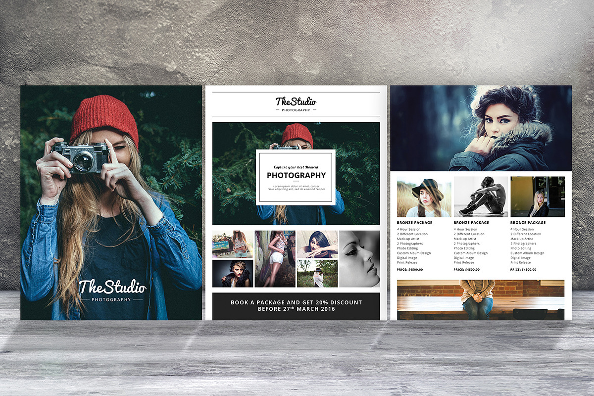 Photography Flyer PriceList Template, image size:1200x800