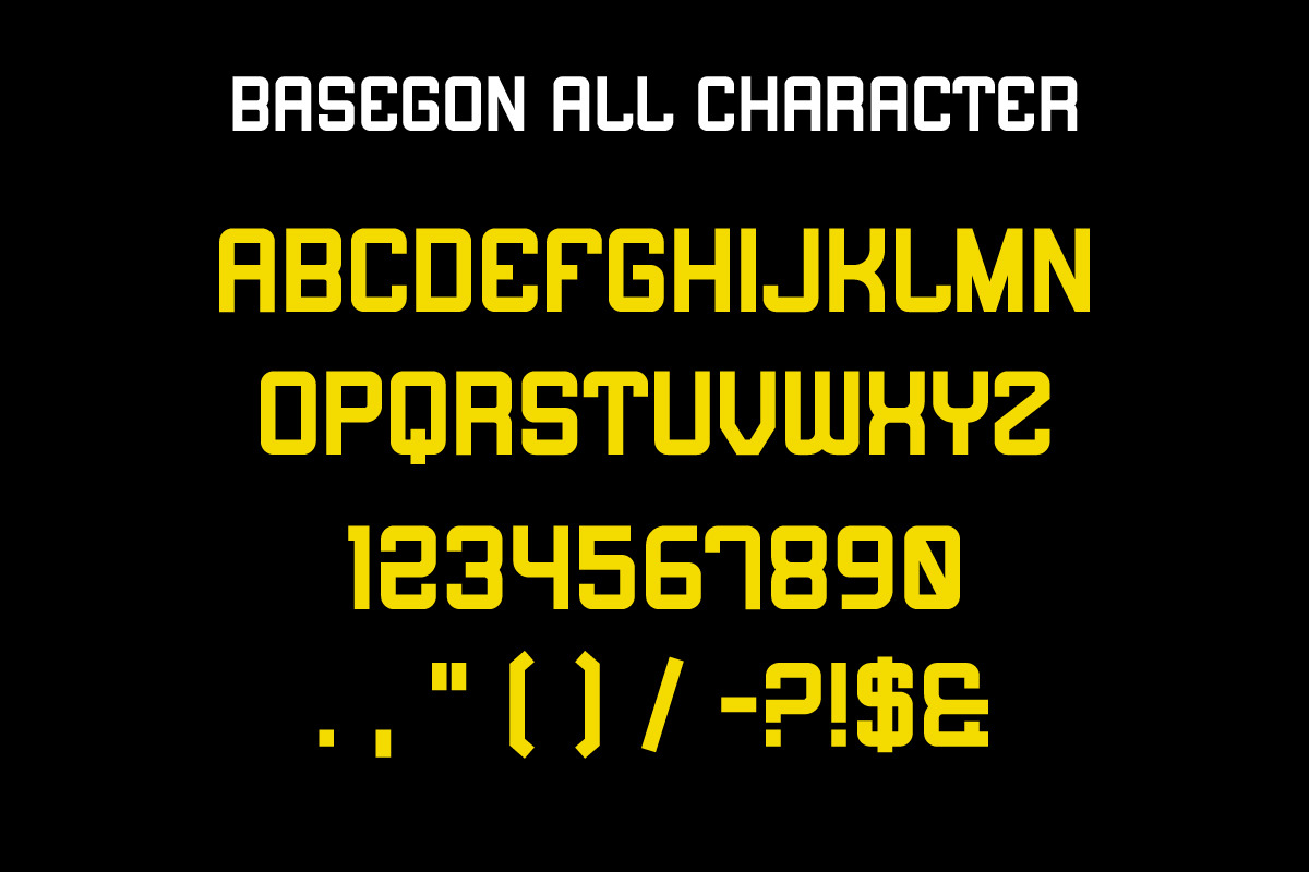 Basegon Sans Serif Display Font, a Sans Serif Font by IHDSTD (Photo 4 of 7)