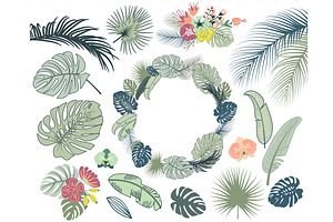 Wedding Tropical Floral clipart