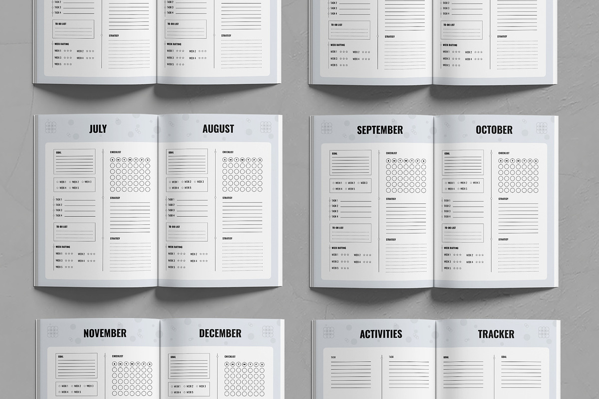Monthly Planner, a Stationery Template by MightyDesign (Photo 2 of 7)