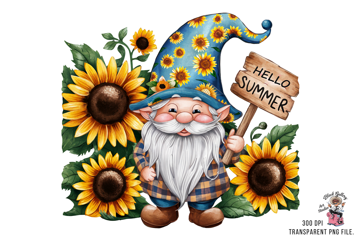Summer Gnome Clipart 10 PNG, a Graphic by Clipart Bloom (Photo 3 of 11)
