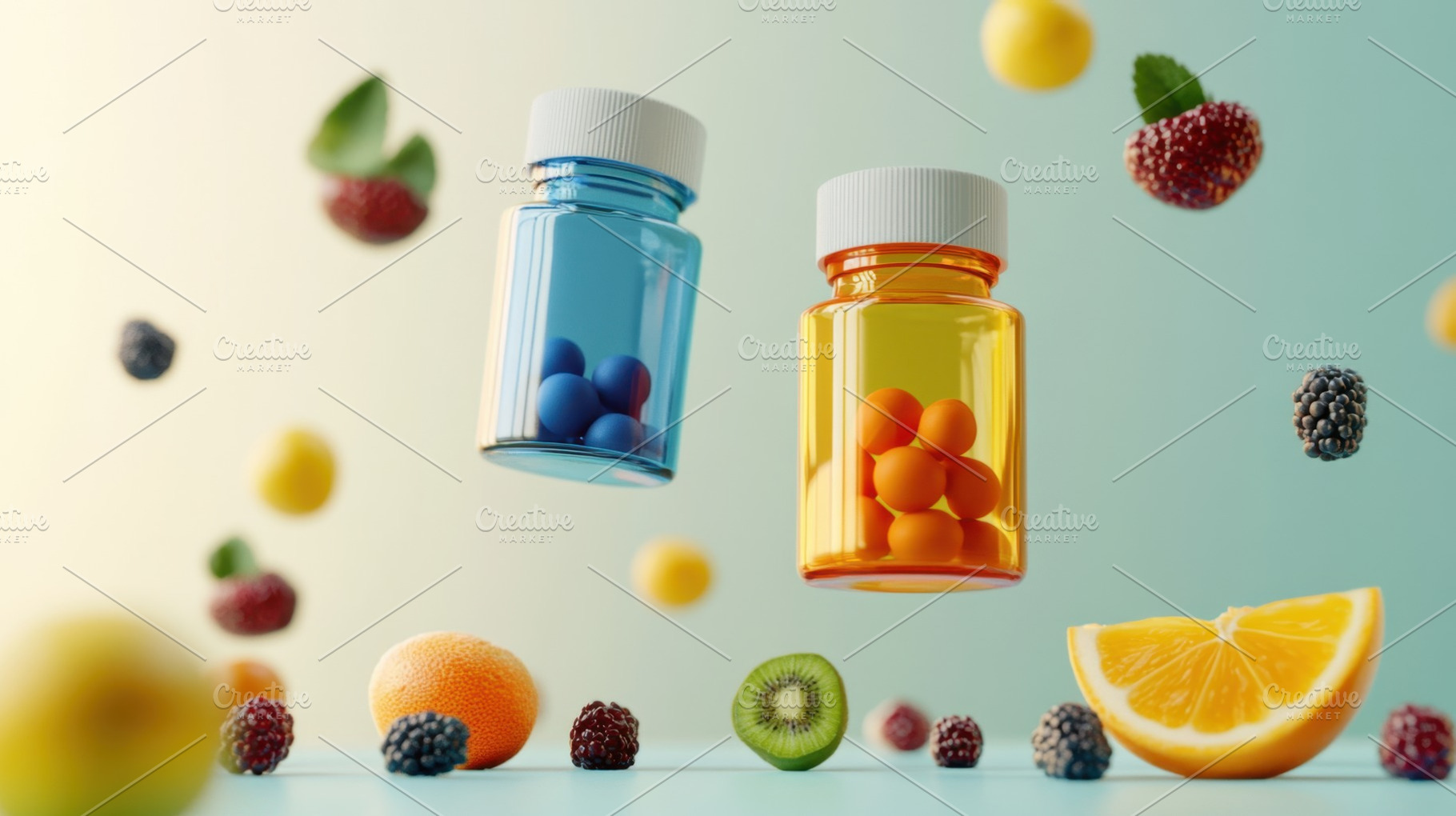 Jars of fruit and candy, a Photo by Beautiful things