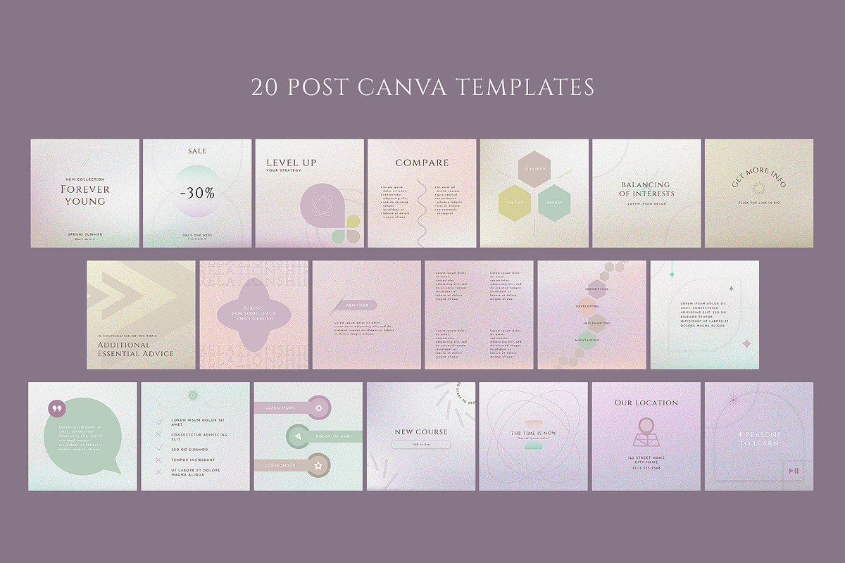 Grainy gradient Instagram templates, a Social Media Template by Elady (Photo 4 of 11)