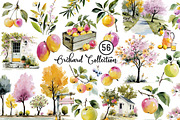 Orchard Watercolor Clipart Collectio, an Illustration by CreationArt (Thumbnail 1 of 6)