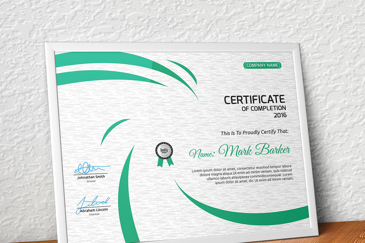 Certificate, a Stationery Template by Curve Design (Photo 2 of 3)