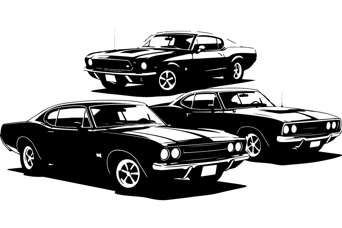 Retro Fast Car Vector SVG Bundle, an Object Graphic by jahid234 (Photo 2 of 13)