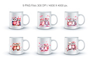 Cute Owls for Valentines Day., an Animal Illustration by KENO Mascots (Thumbnail 6 of 10)
