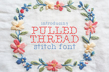 Pulled Thread - Cross Stitch Font