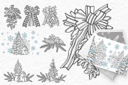 Xmas set graphic illustrations, a Decorative Illustration by Ann Astro (Thumbnail 11 of 24)