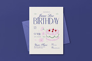 Floral Birthday Invitation, an Invitation Template by graphicook (Thumbnail 3 of 3)