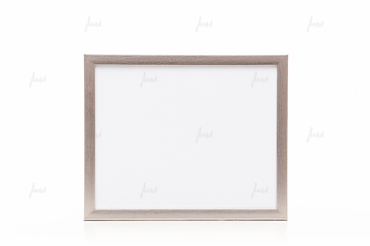 Silver 8x10 frame isolated mockup, a Print Template by JustLikeMyDesktop (Photo 3 of 3)