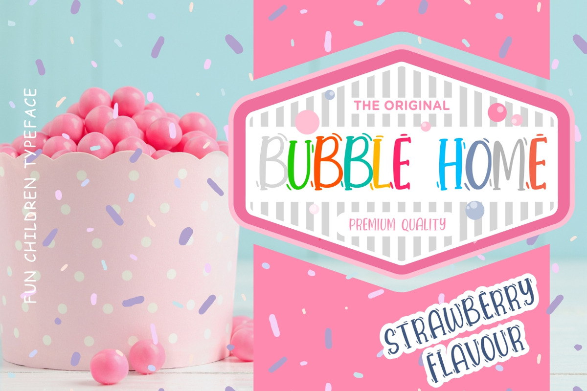Bubblegum Fun Advertisement Font preview 2