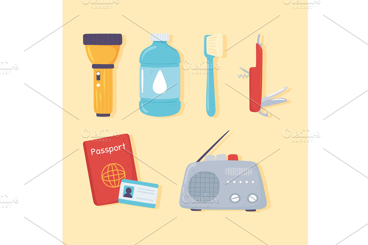 emergency kit cartoon, a Healthcare Illustration by studiogstock