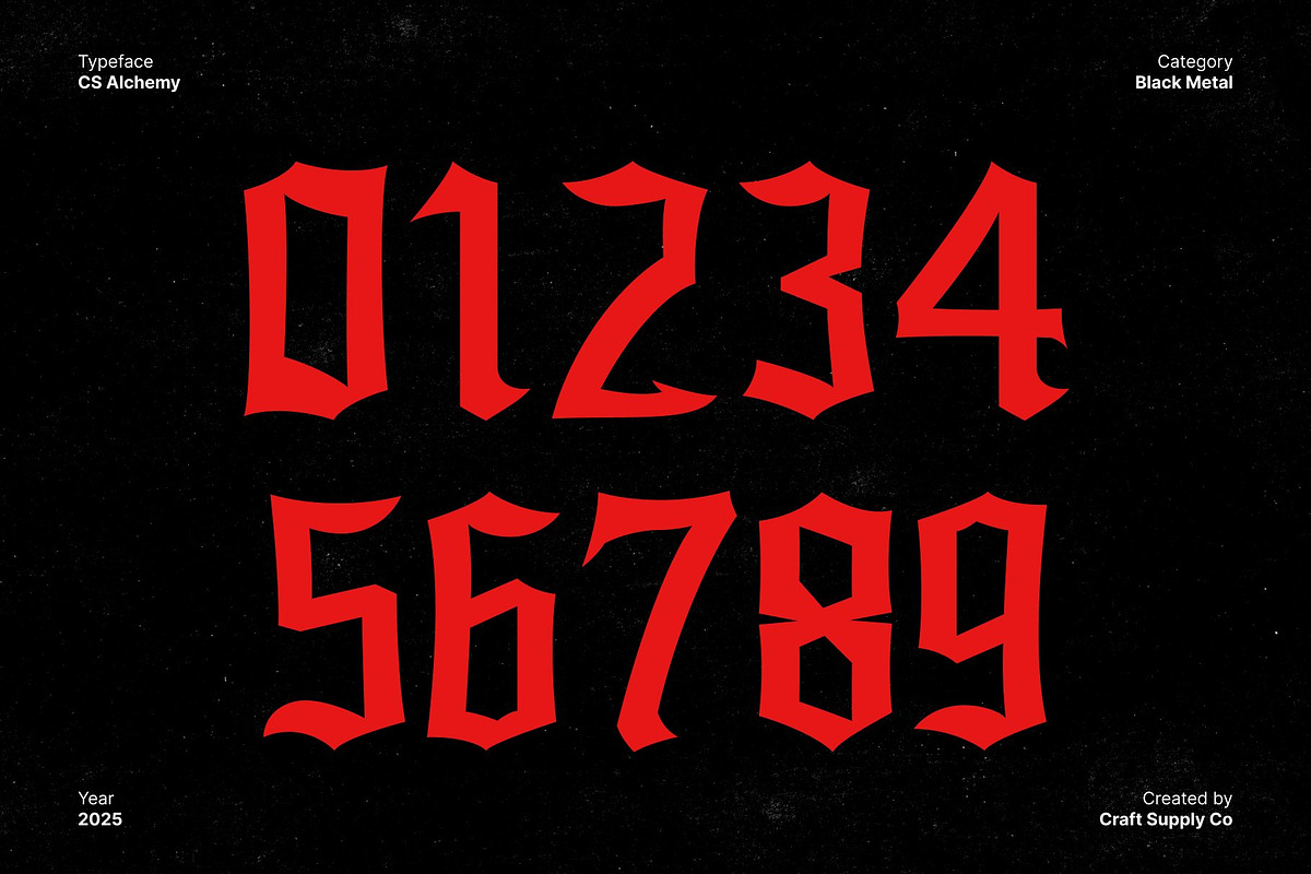 CS Alchemy – Black Metal Font, a Blackletter Font by Craft Supply Co. (Photo 4 of 8)
