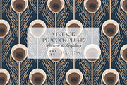 Vintage Peacock Plume Pattern Design, a Pattern Graphic by StudioGlouna (Thumbnail 1 of 5)