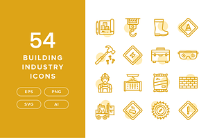 54 Building Industry Icons