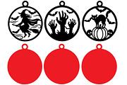 Halloween Ornaments Laser Cut SVG, an Object Graphic by DreamCafeArt (Thumbnail 7 of 9)