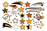 collection hand-drawn shooting stars, an Object Illustration by Saba Vector (Thumbnail 2 of 2)