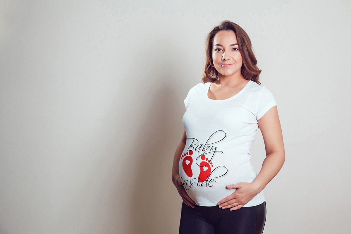 Pregnant Woman T-Shirt Mock-Up, a Shirt Mockup by Freeman Studio (Photo 7 of 13)