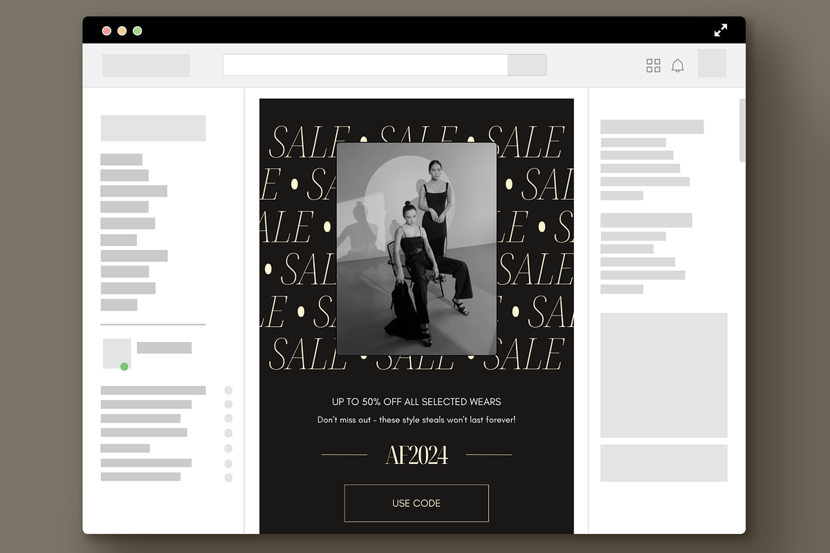 Fashion Emails | 50 Canva Templates, an Email Template by Creatif Foundry (Photo 8 of 9)