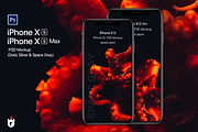 iPhone Xs & Xs Max PSD Mockups, an iPhone Mockup by CreativesCastle (Thumbnail 1 of 7)