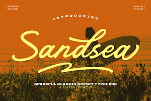 Sandsea Graceful Classic Script, a Script Font by Portocraft