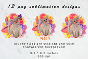 Flower cat tumbler wrap, an Object Graphic by AnastasiaWatercolor (Thumbnail 6 of 8)