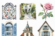 French Chateau Watercolor Clipart, an Illustration by Craft Nest (Thumbnail 4 of 6)