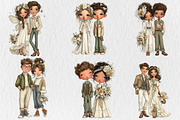 Cute Summer Wedding Couple Clipart, a Seasonal Illustration by Rose Art (Thumbnail 2 of 6)