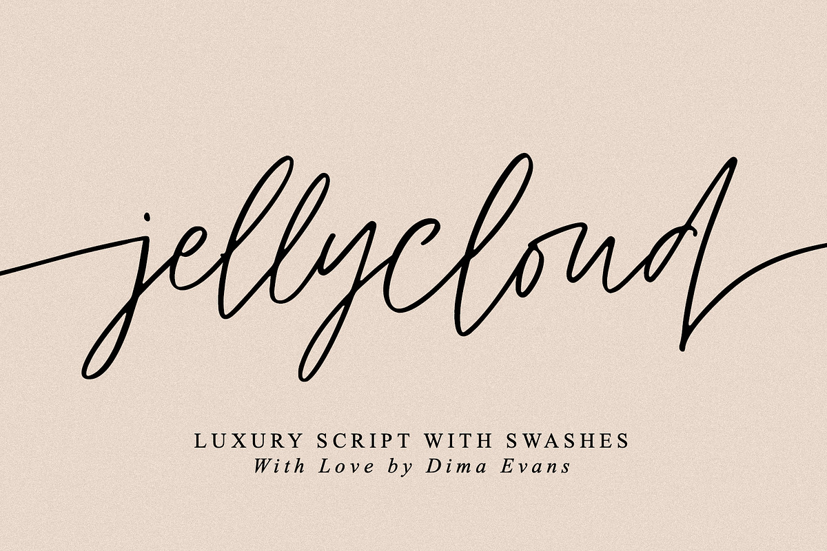 JellyCloud / Font with Swashes