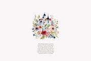 whimsical watercolor castle clipart, a Decorative Illustration by Patishop Art (Thumbnail 3 of 10)