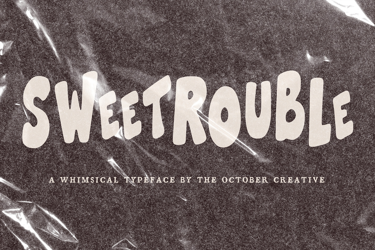 Sweetrouble Retro Bubble Font, a Sans Serif Font by The October Creative (Photo 1 of 8)