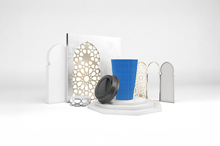 Arabic Coffee Cups Mockup