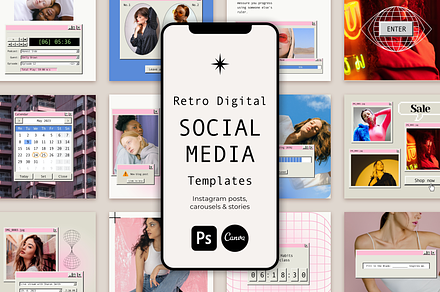 Retro Instagram Template, a Social Media Template by Bonumo