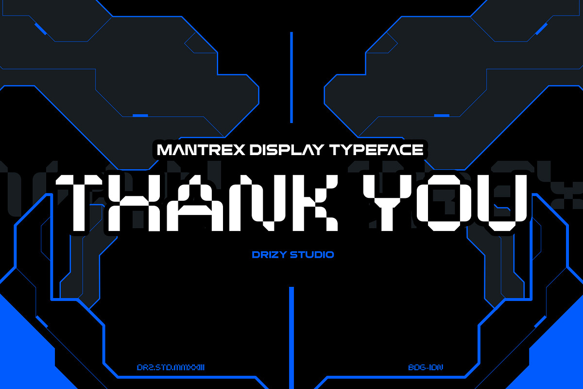 Mantrex - Futuristic Display Font, a Sans Serif Font by Drizy (Photo 10 of 10)