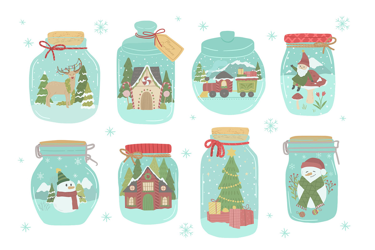 Holiday Santa Village Illustrations, a Background Graphic by CreativeChristiana (Photo 8 of 15)