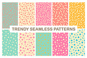 Bright trendy seamless patterns, a Pattern Graphic by ExpressShop (Thumbnail 1 of 4)