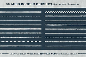 Aged Borders For Adobe Illustrator