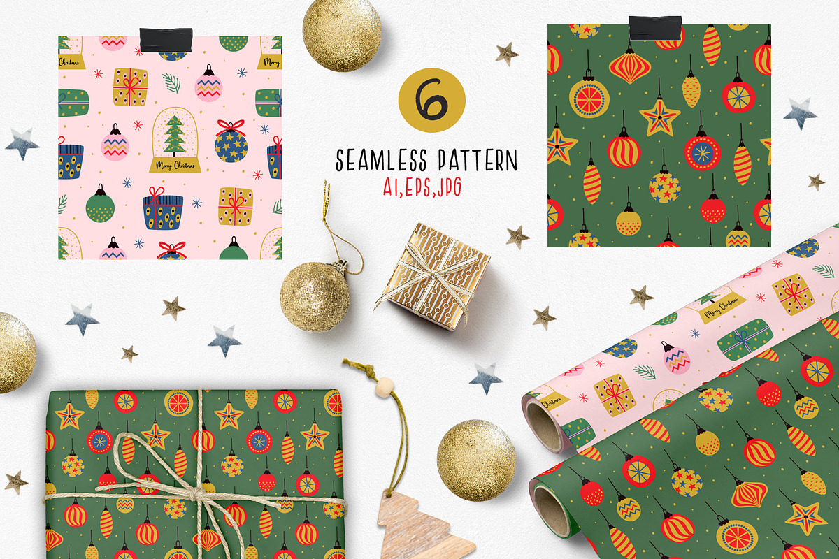 Christmas ornaments collection, a Seasonal Illustration by NataKa (Photo 6 of 10)