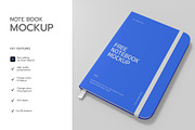 Notebook Mockup with Elastic Band, a Product Mockup by graphypix (Thumbnail 2 of 4)