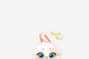 White rabbit eats watermelon, an Animal Illustration by Azuzlikus (Thumbnail 3 of 3)