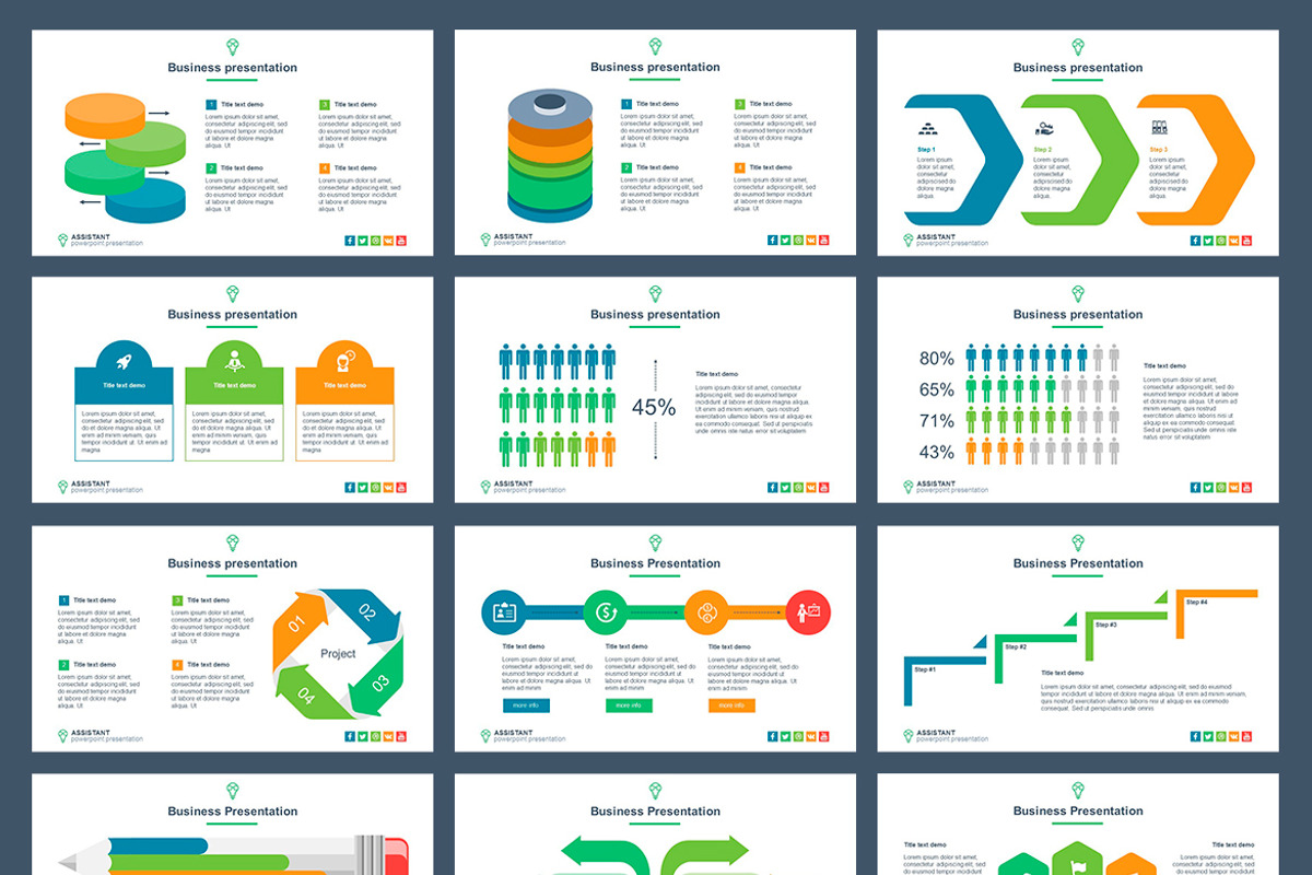 Assistant PowerPoint Template, a Presentation Template by HiSlide.io