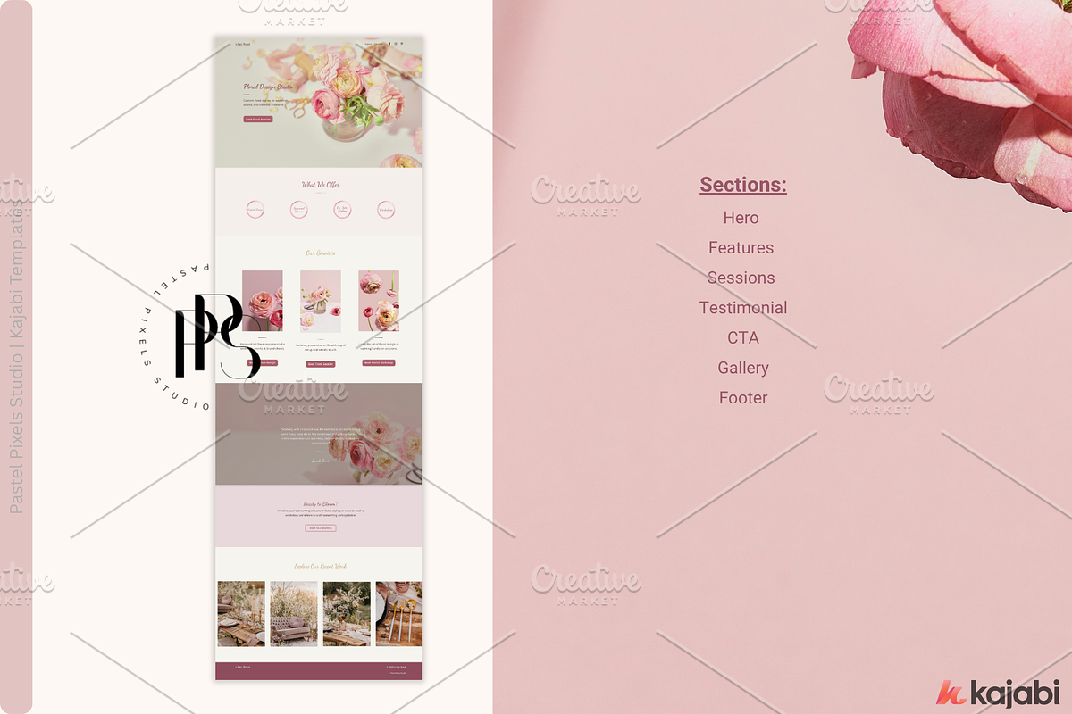 Kajabi Website Template, a Landing Page Template by Pastel Pixels Studio (Photo 2 of 5)