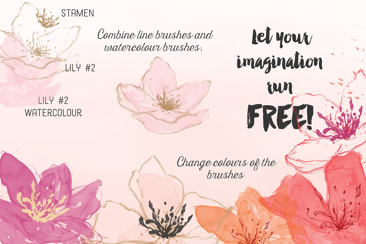 Floral Photoshop Brushes, a Brush Add-On by Create The Cut (Photo 4 of 5)