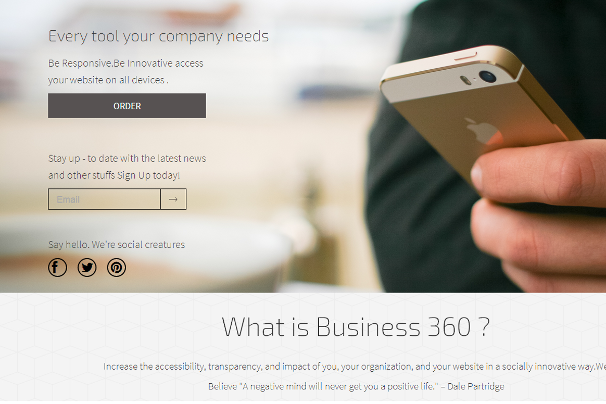 Business-360° :Responsive Template, a Bootstrap Template by uExel Web Design Shop (Photo 1 of 4)
