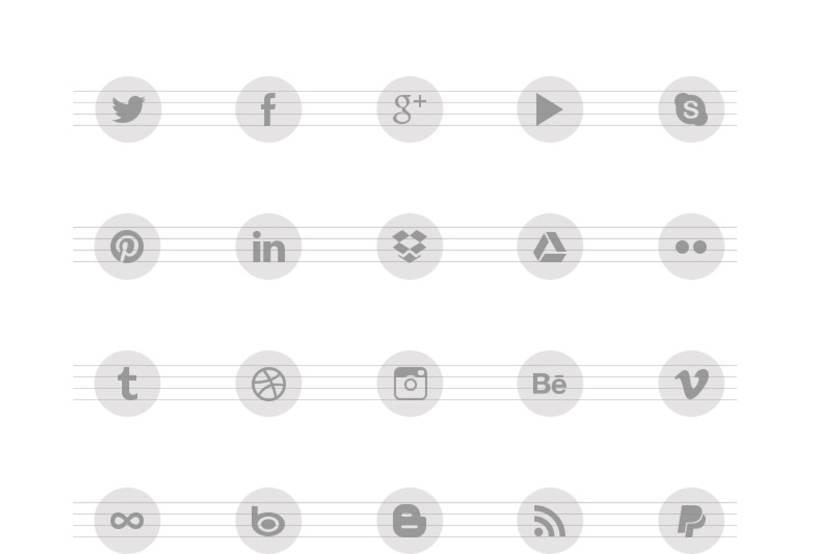 Nice Round Social Icons, an Icon by DeepDesign (Photo 2 of 2)