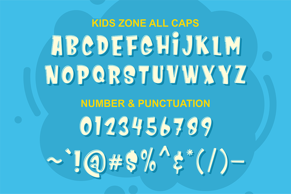 Kids Zone // Layered Font preview 8